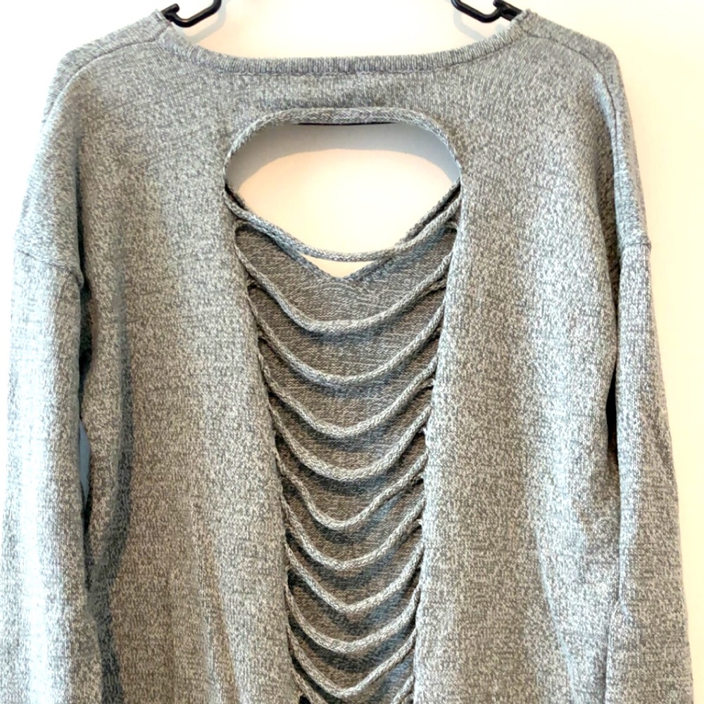 Express open back sweater